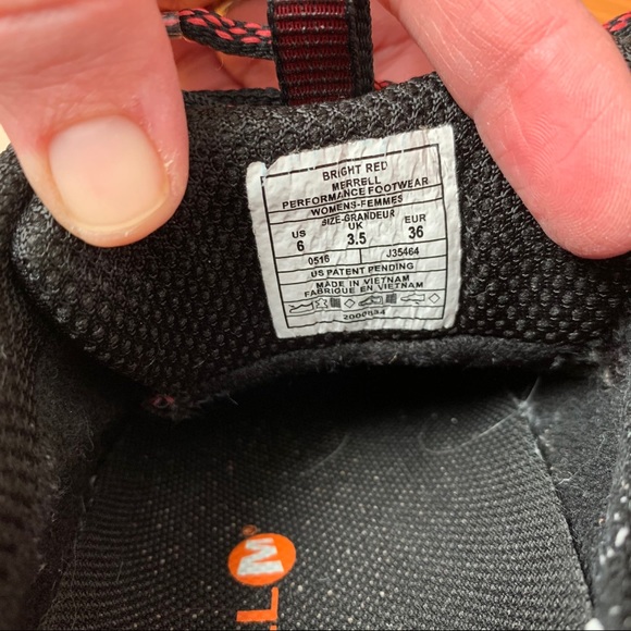 Merrell Capra Bolt hiking shoes in bright red sz 6 - Picture 7 of 8